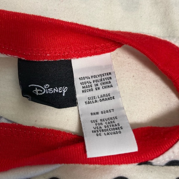 Disney TShirt Large L/S Black, White Mickey Mouse cozy Loungewear comfort - Picture 3 of 4